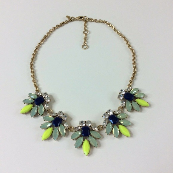 J. Crew Jewelry - J.Crew Women's Chain Necklace Floral Pendants Gold